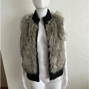 Ann Taylor Loft Faux Fur Vest - Medium or Large Petit